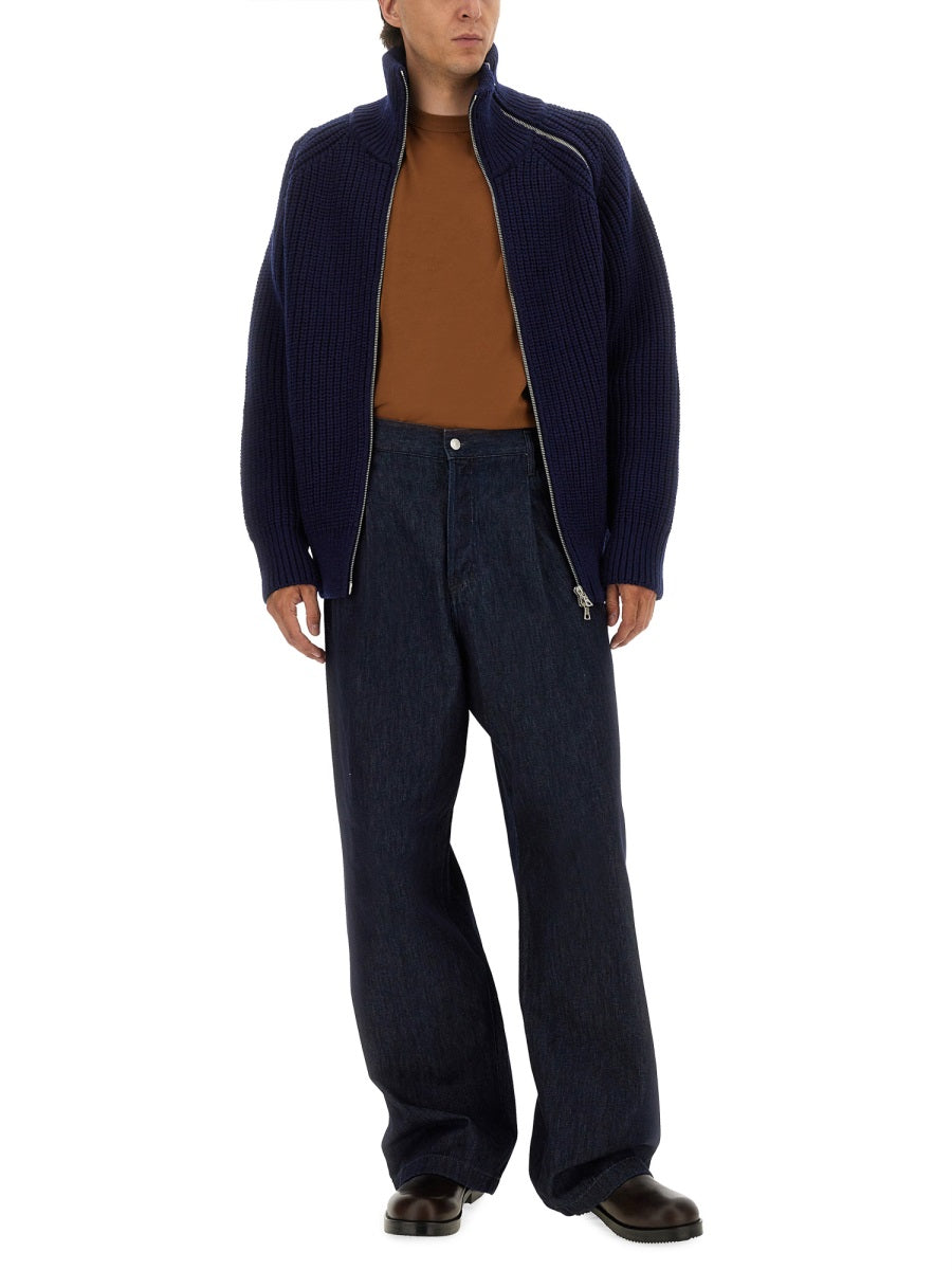 ZIPPERED WOOL SWEATER