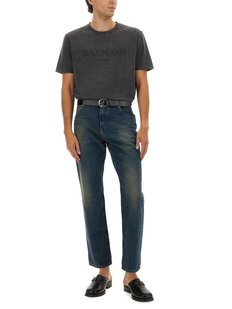 T-SHIRT WITH LOGO EMBROIDERY