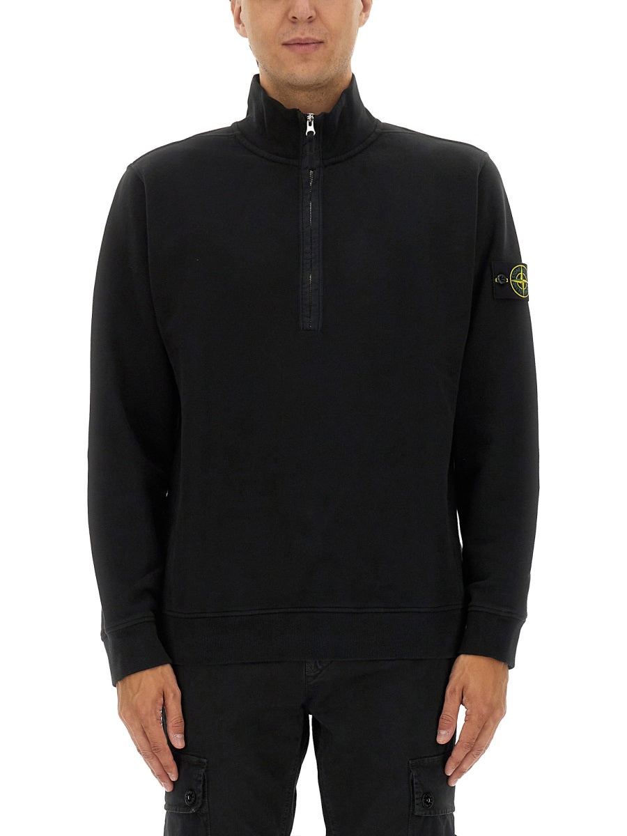 ZIPPERED SWEATSHIRT WITH LOGO
