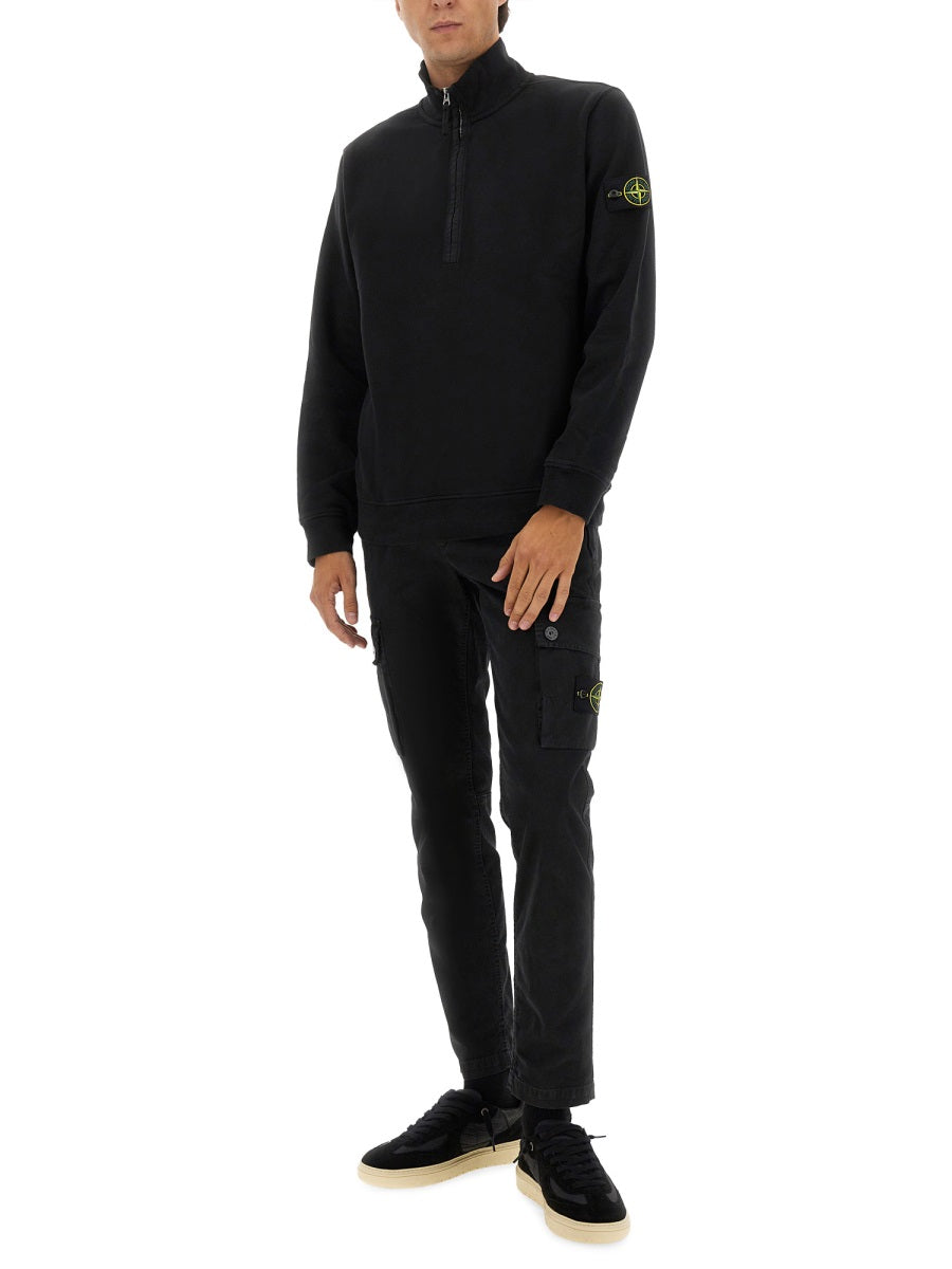 ZIPPERED SWEATSHIRT WITH LOGO