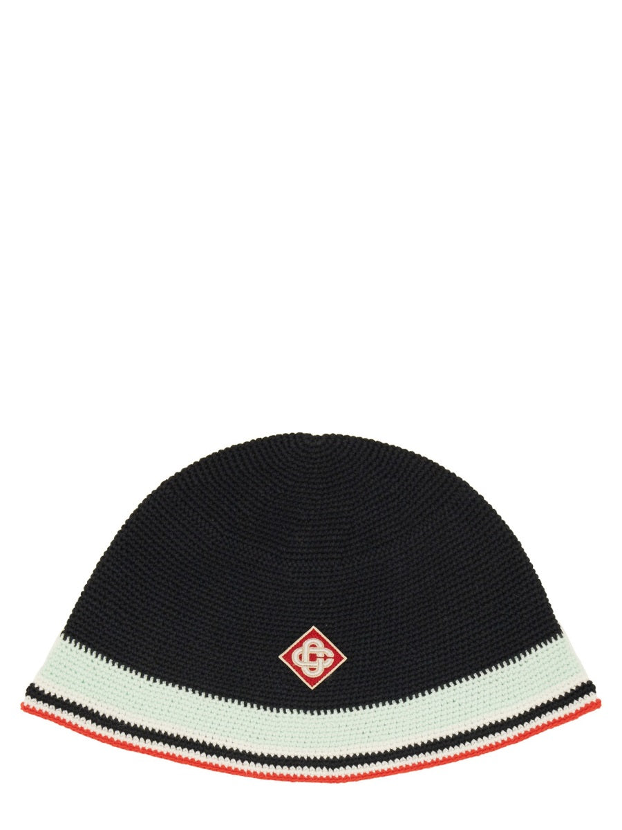 CROCHET HAT WITH LOGO