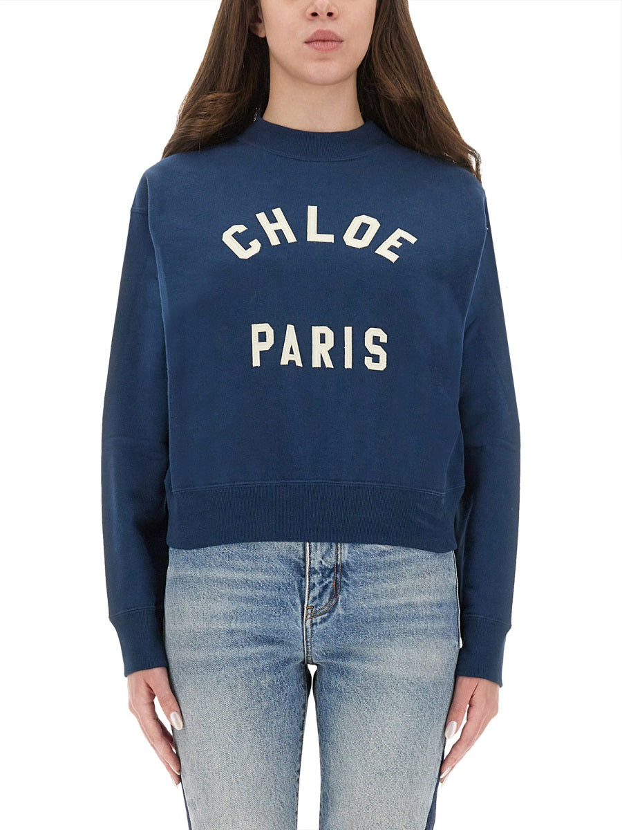 COTTON FLEECE LOGO PULLOVER