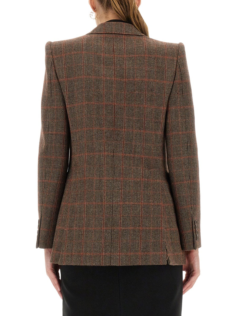 PLAID WOOL TAILORED JACKET