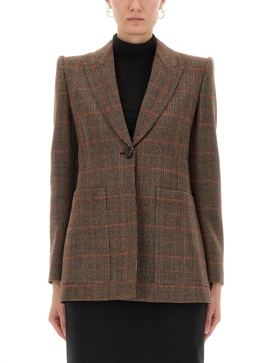 PLAID WOOL TAILORED JACKET