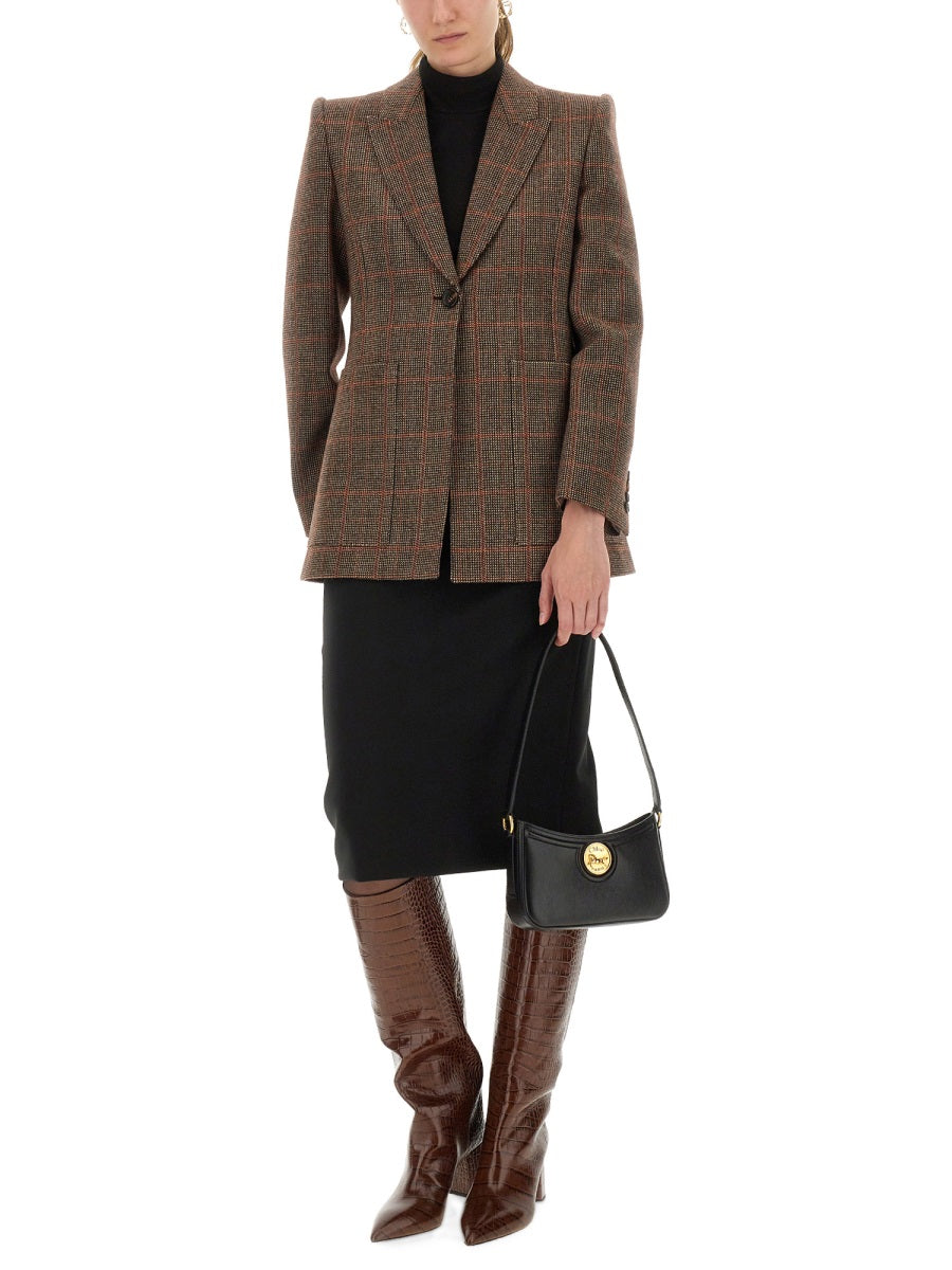 PLAID WOOL TAILORED JACKET