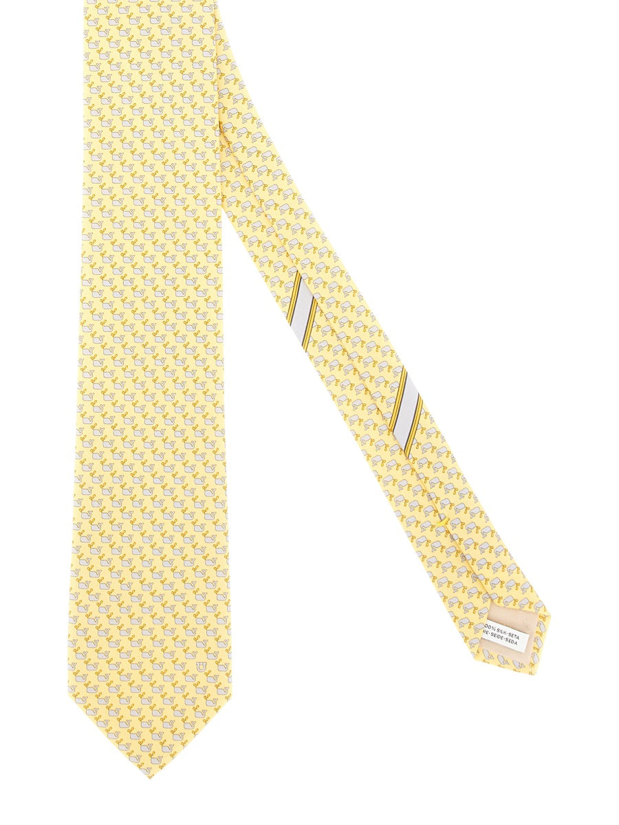 WHALE PRINT TIE
