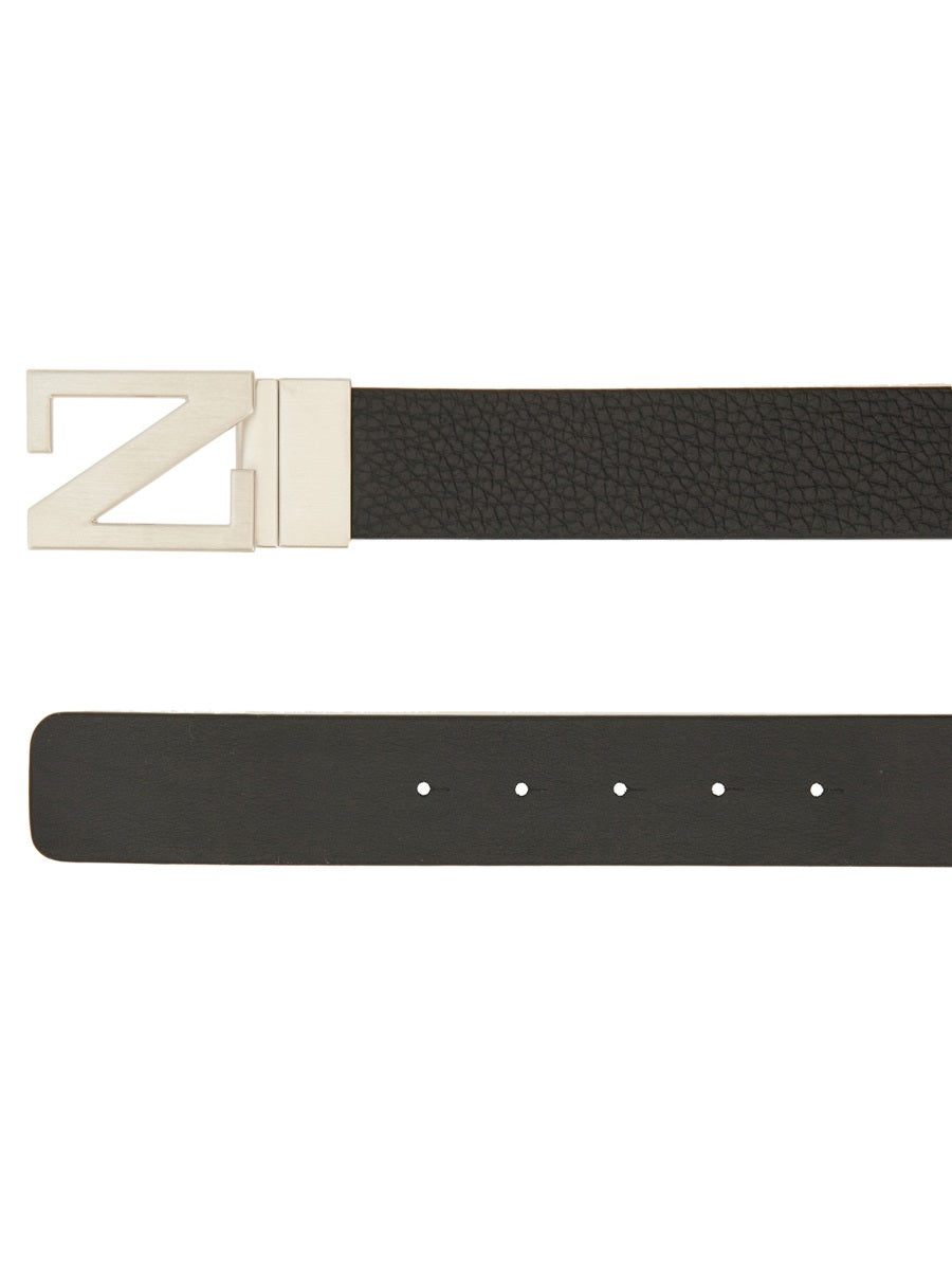REVERSIBLE BELT WITH MONOGRAM "Z" BUCKLE