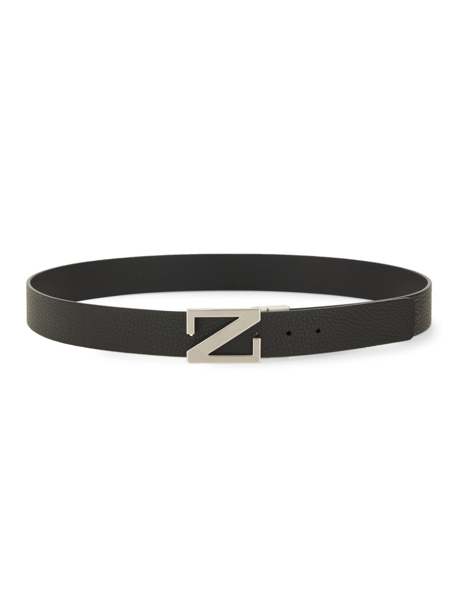 REVERSIBLE BELT WITH MONOGRAM "Z" BUCKLE