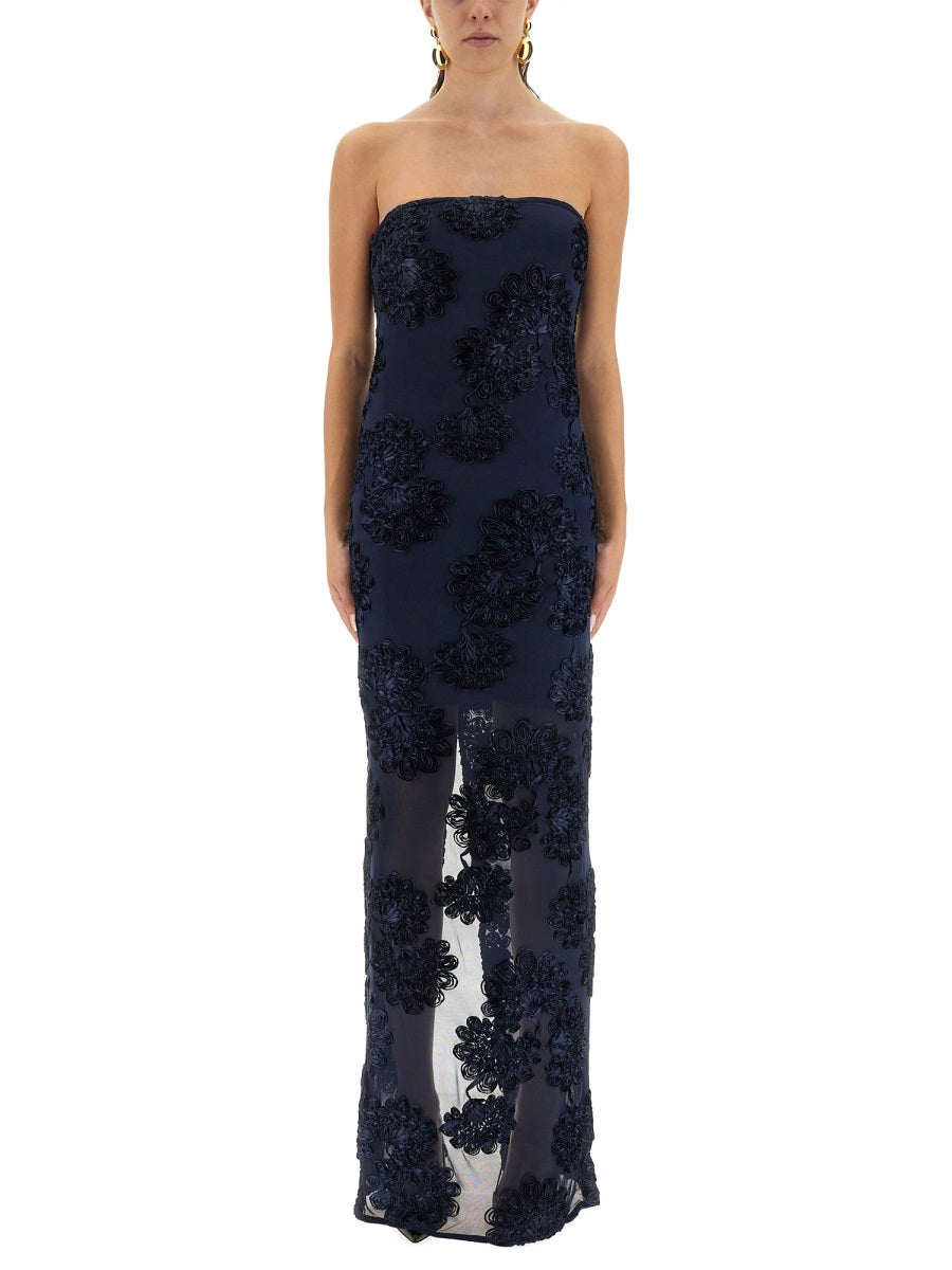 3D MESH LONG DRESS