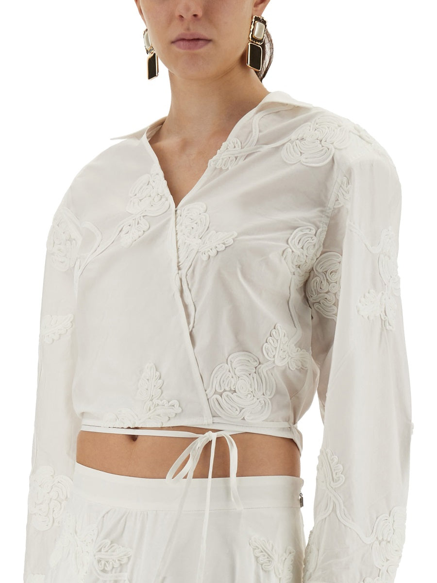 WRAP-AROUND SHIRT TOP