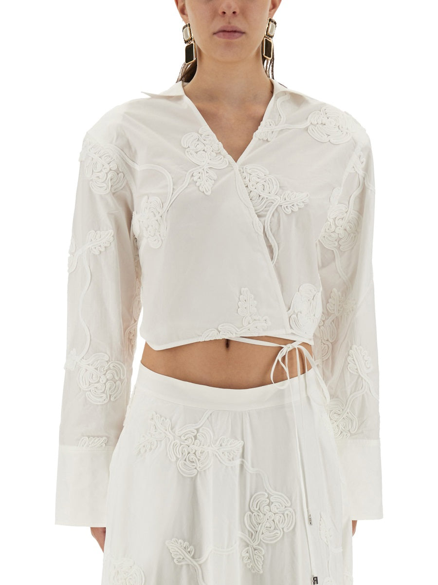 WRAP-AROUND SHIRT TOP