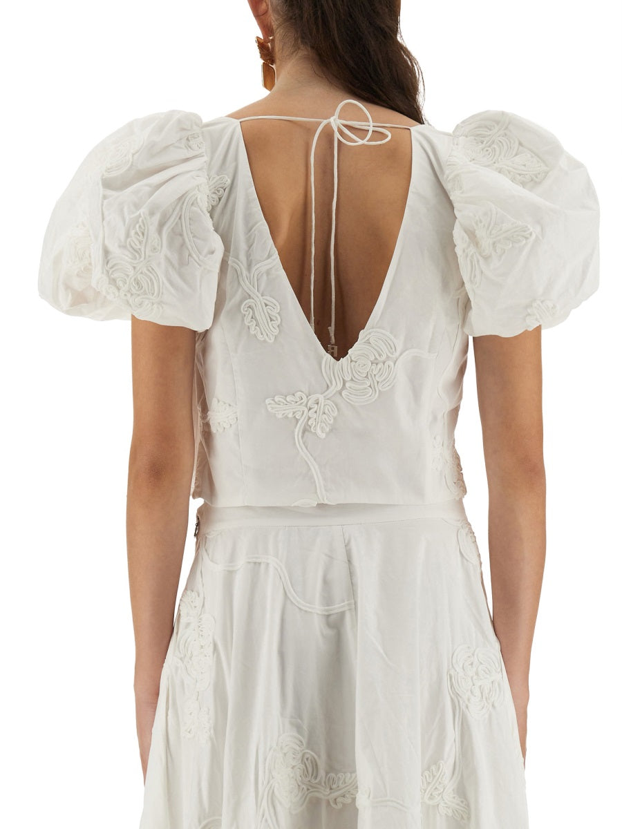 COTTON TOP WITH PUFF SLEEVES