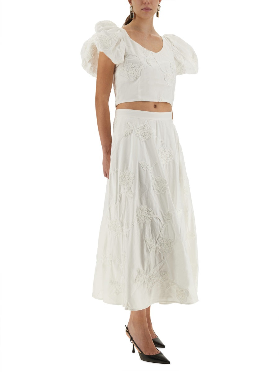 COTTON TOP WITH PUFF SLEEVES