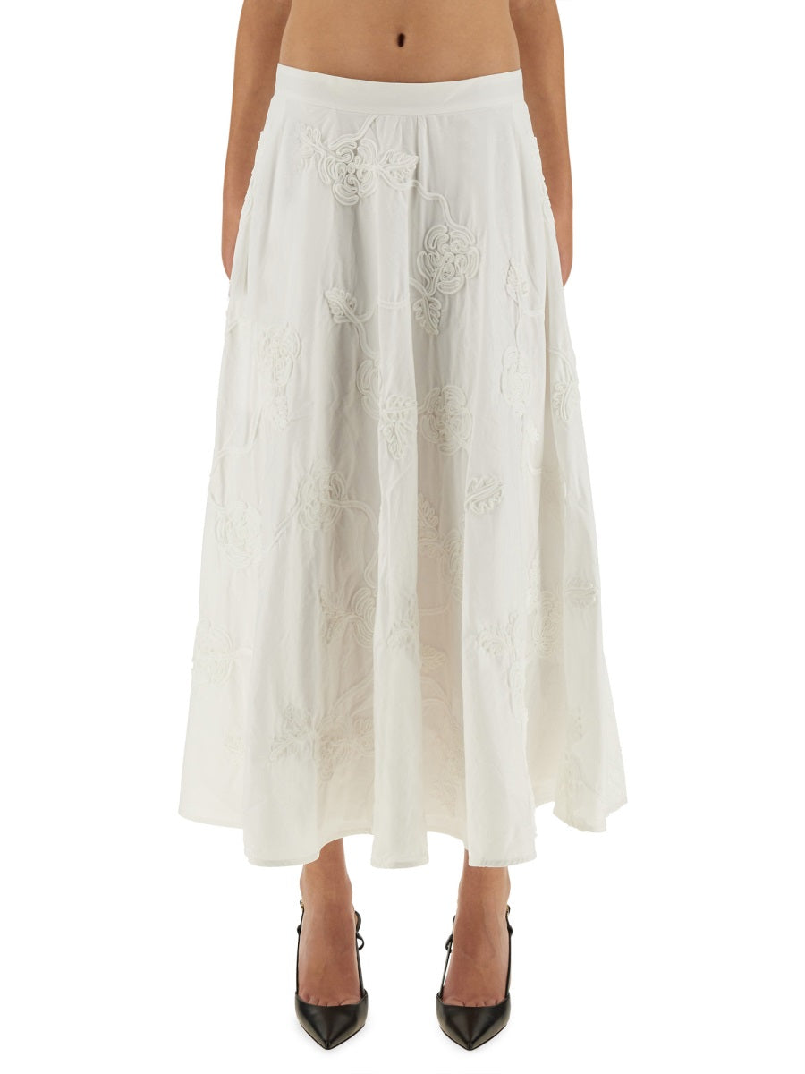 FLORAL MIDI SKIRT