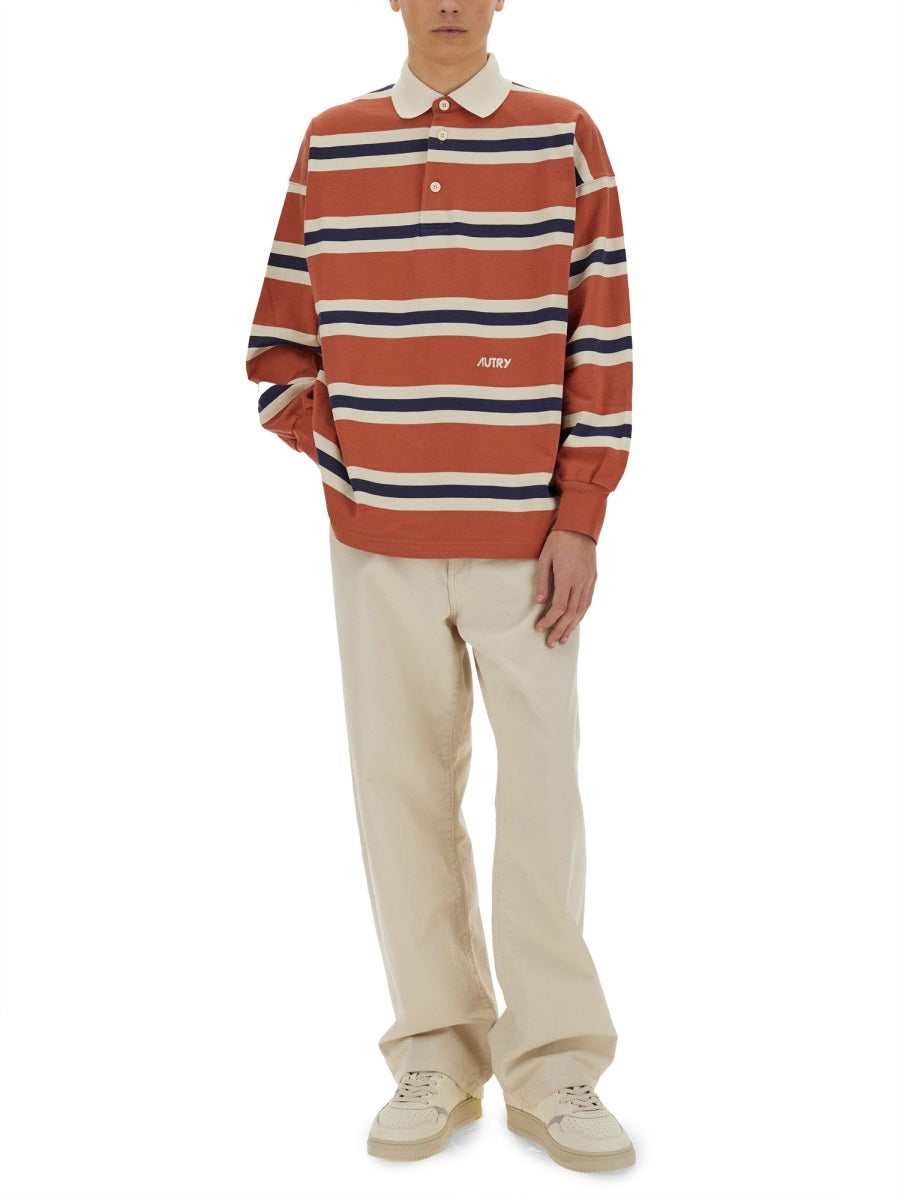 STRIPED RUGBY POLO SHIRT