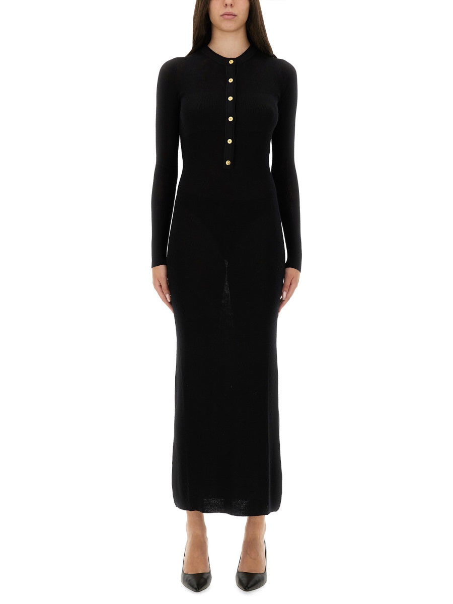 WOOL DRESS WITH BUTTONS