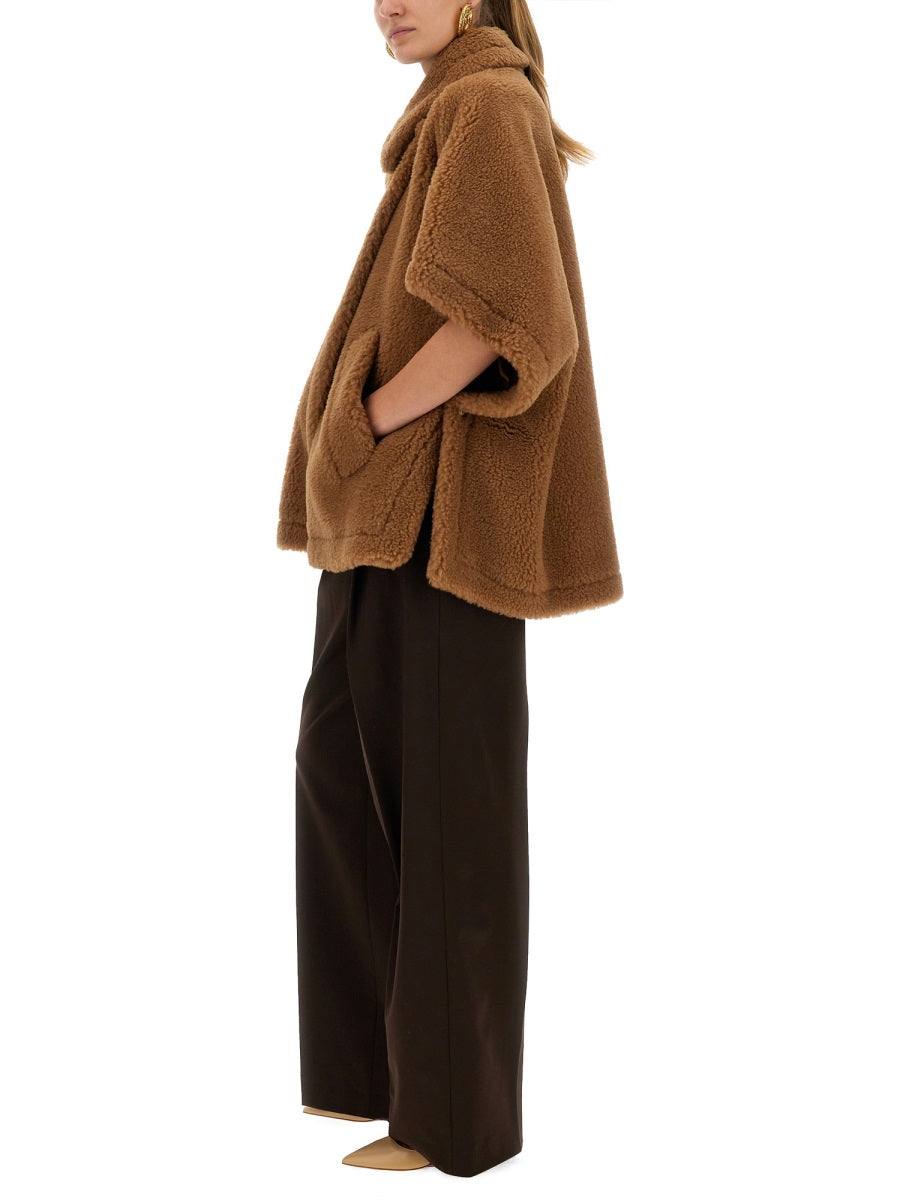 TEDDY FABRIC CAPE JACKET