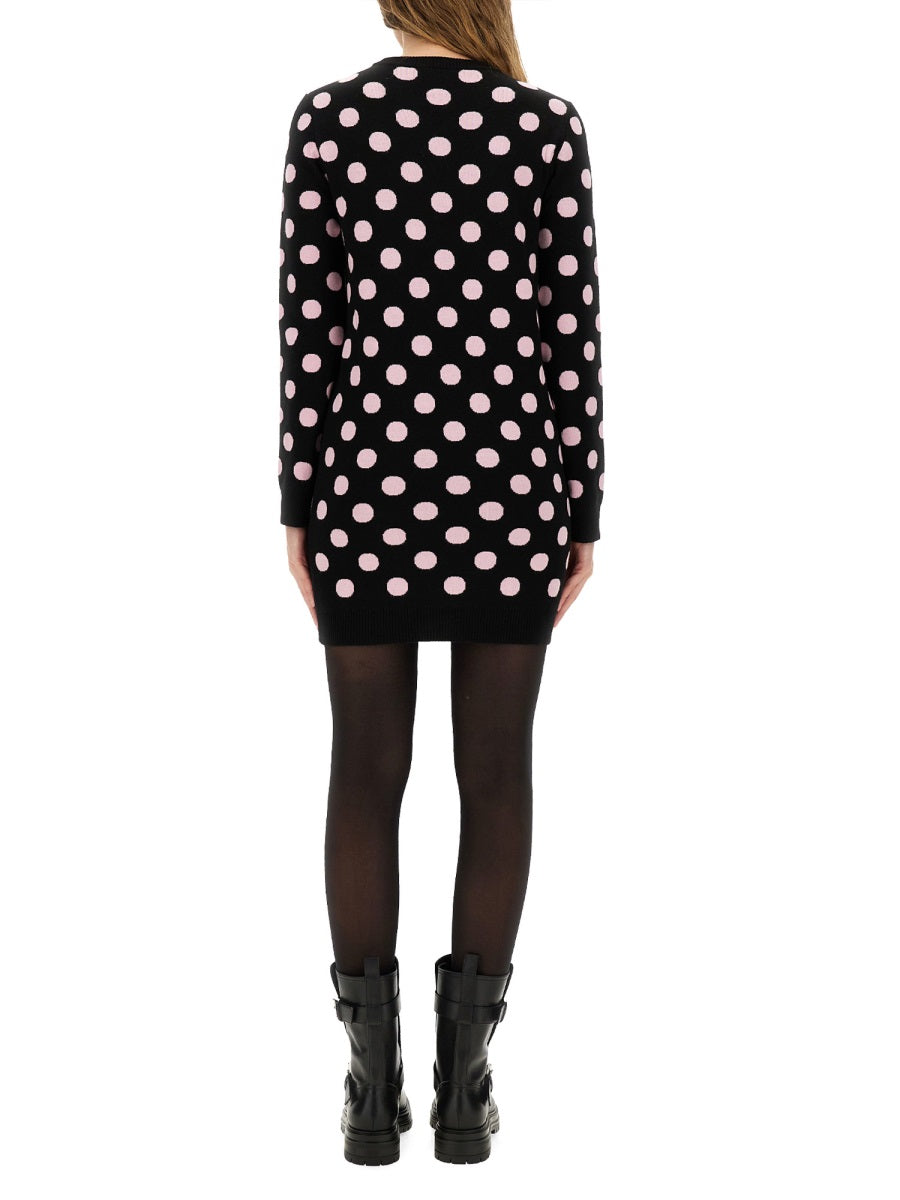 POLKA DOT DRESS WITH LOGO