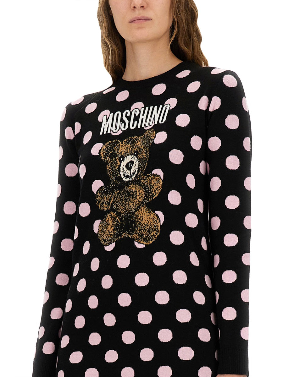 POLKA DOT DRESS WITH LOGO