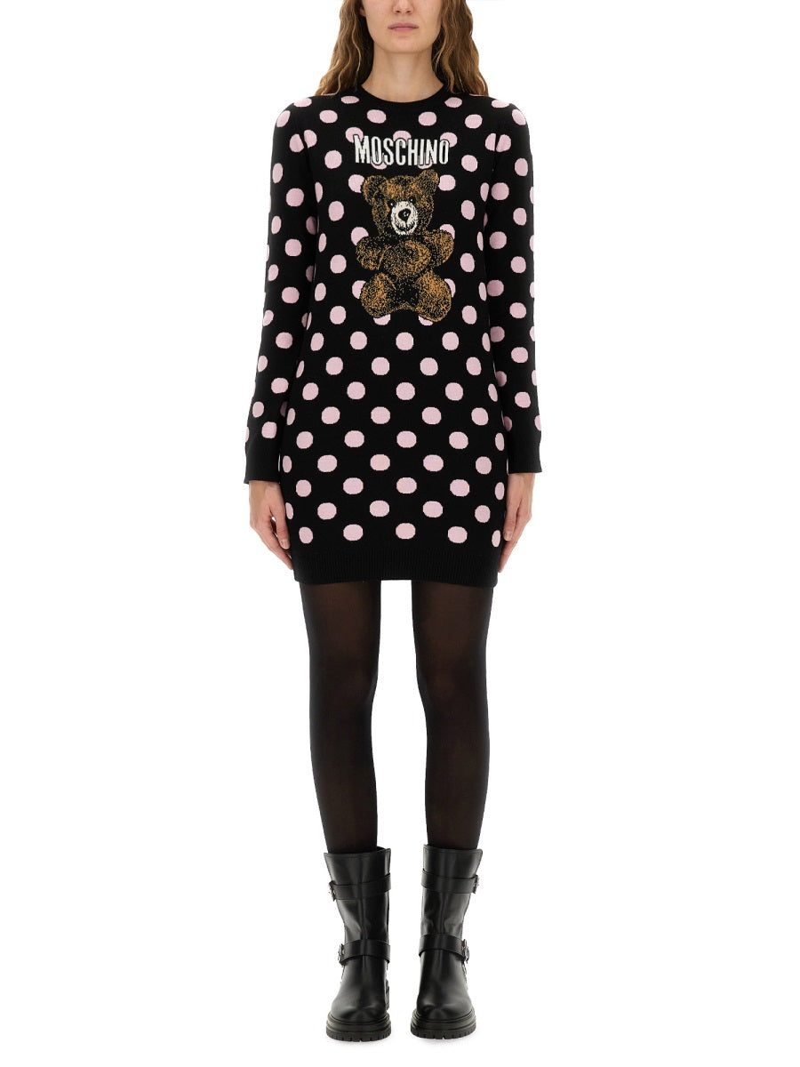 POLKA DOT DRESS WITH LOGO