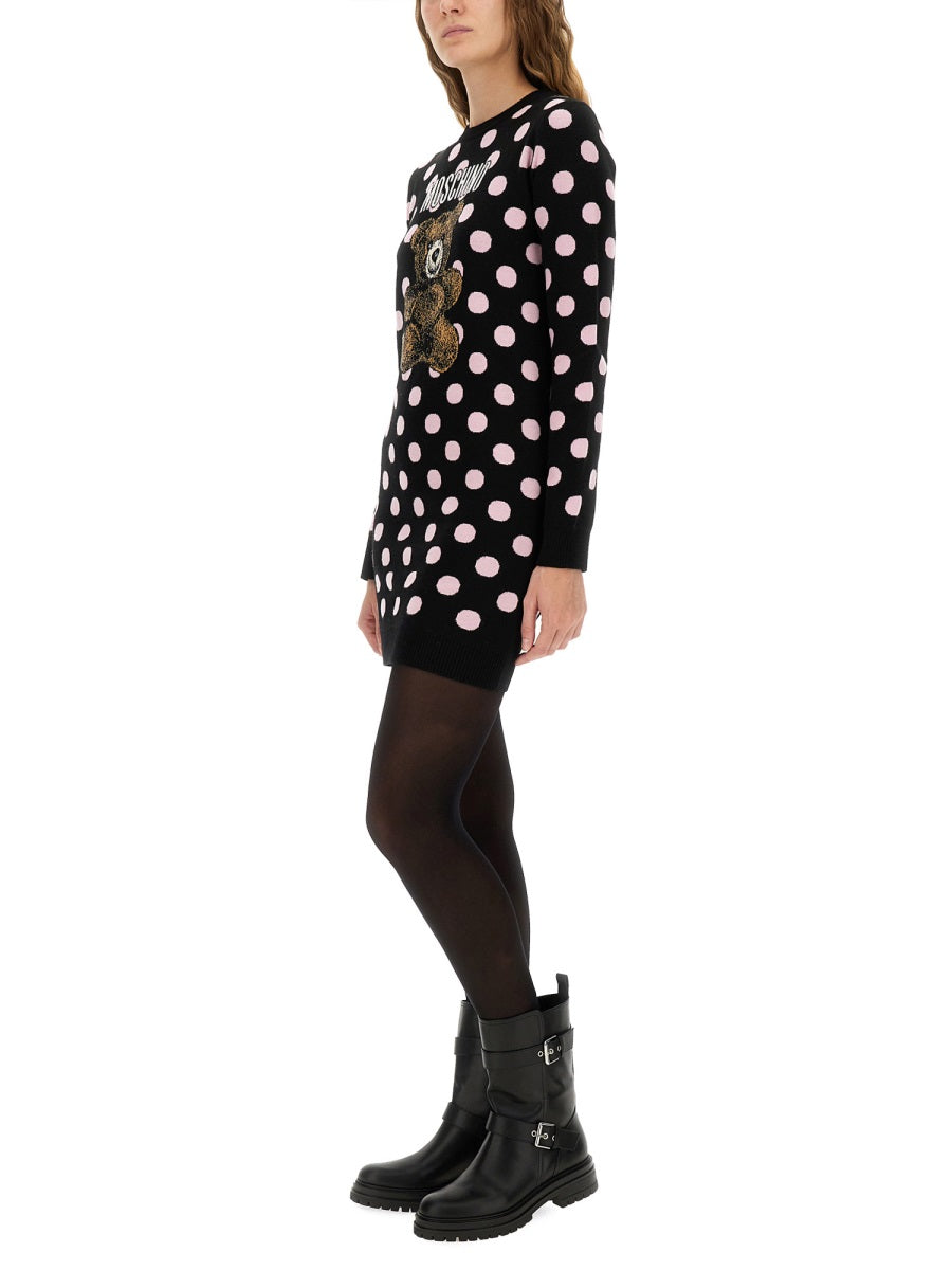 POLKA DOT DRESS WITH LOGO