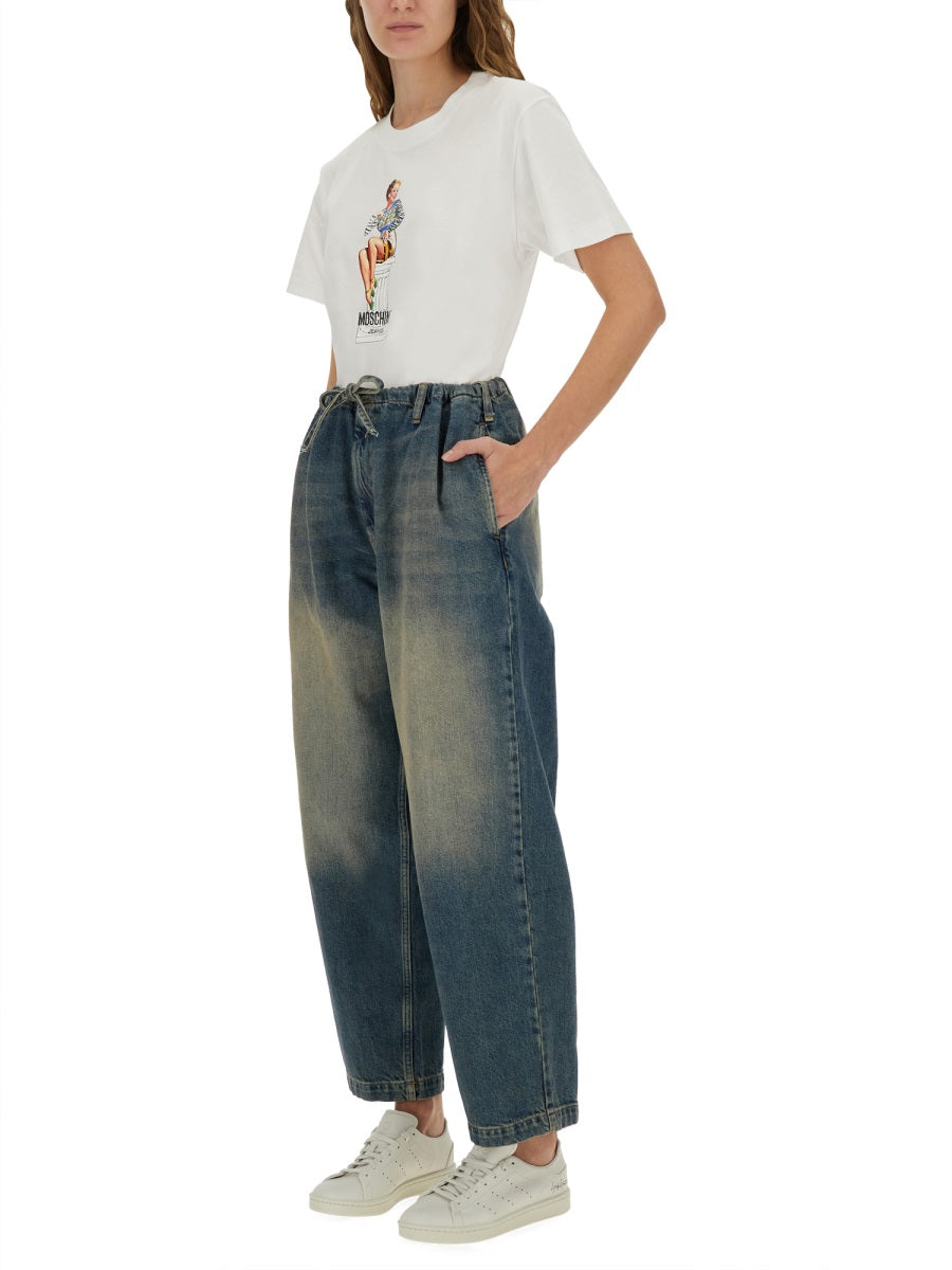COTTON DENIM PANTS