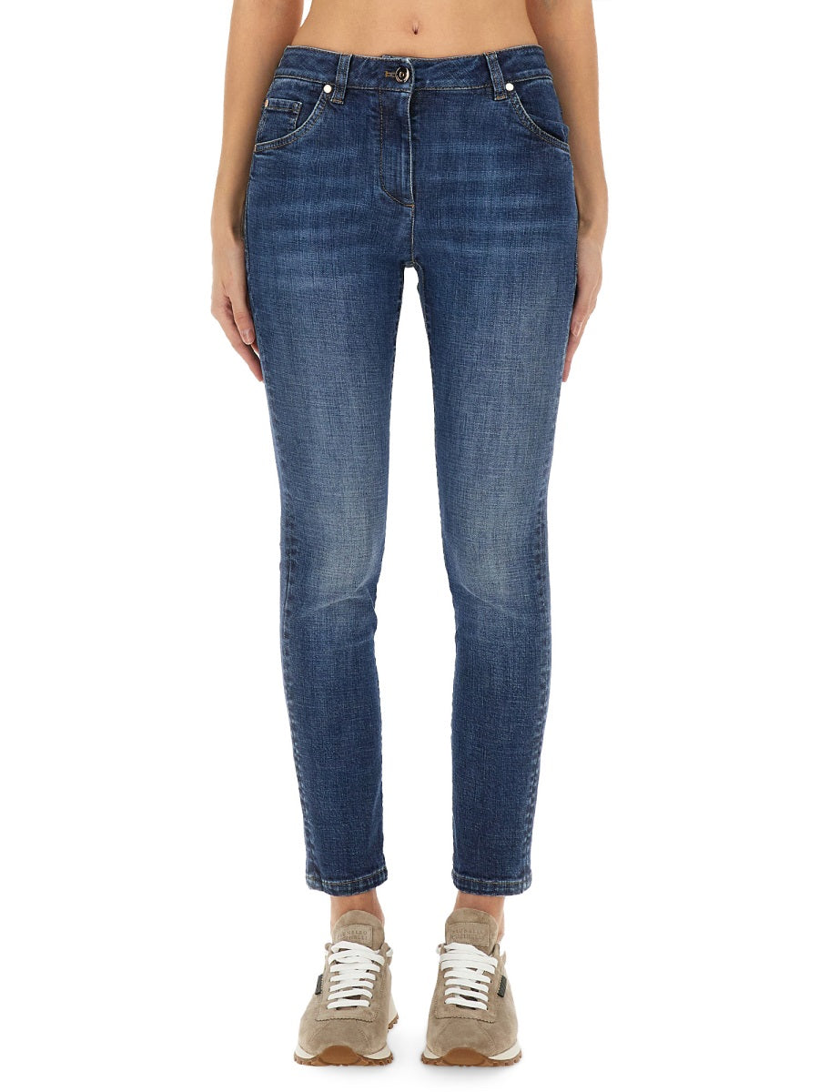 SLIM FIT DENIM PANTS