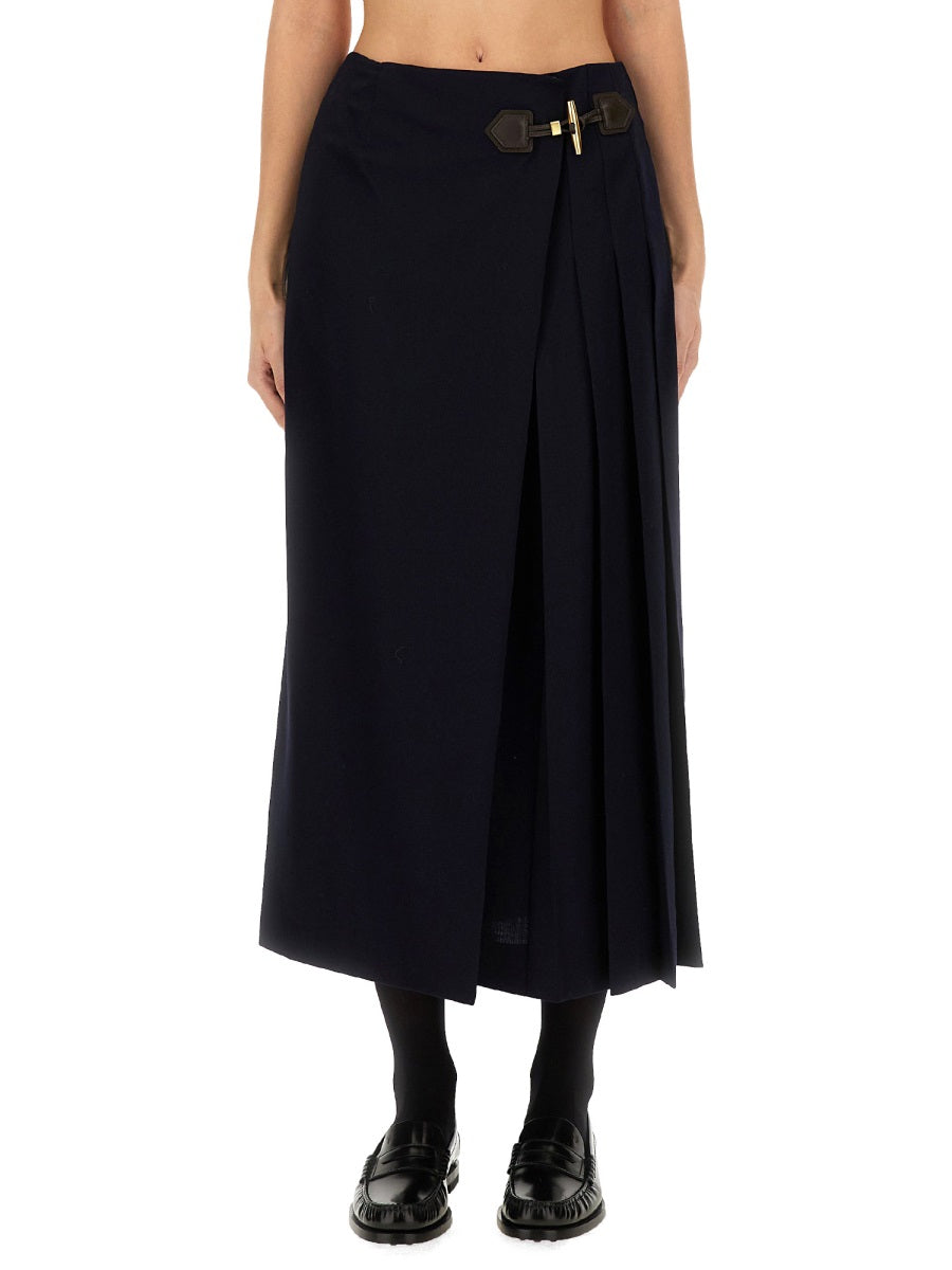 MIDI SKIRT WITH TOGGLE