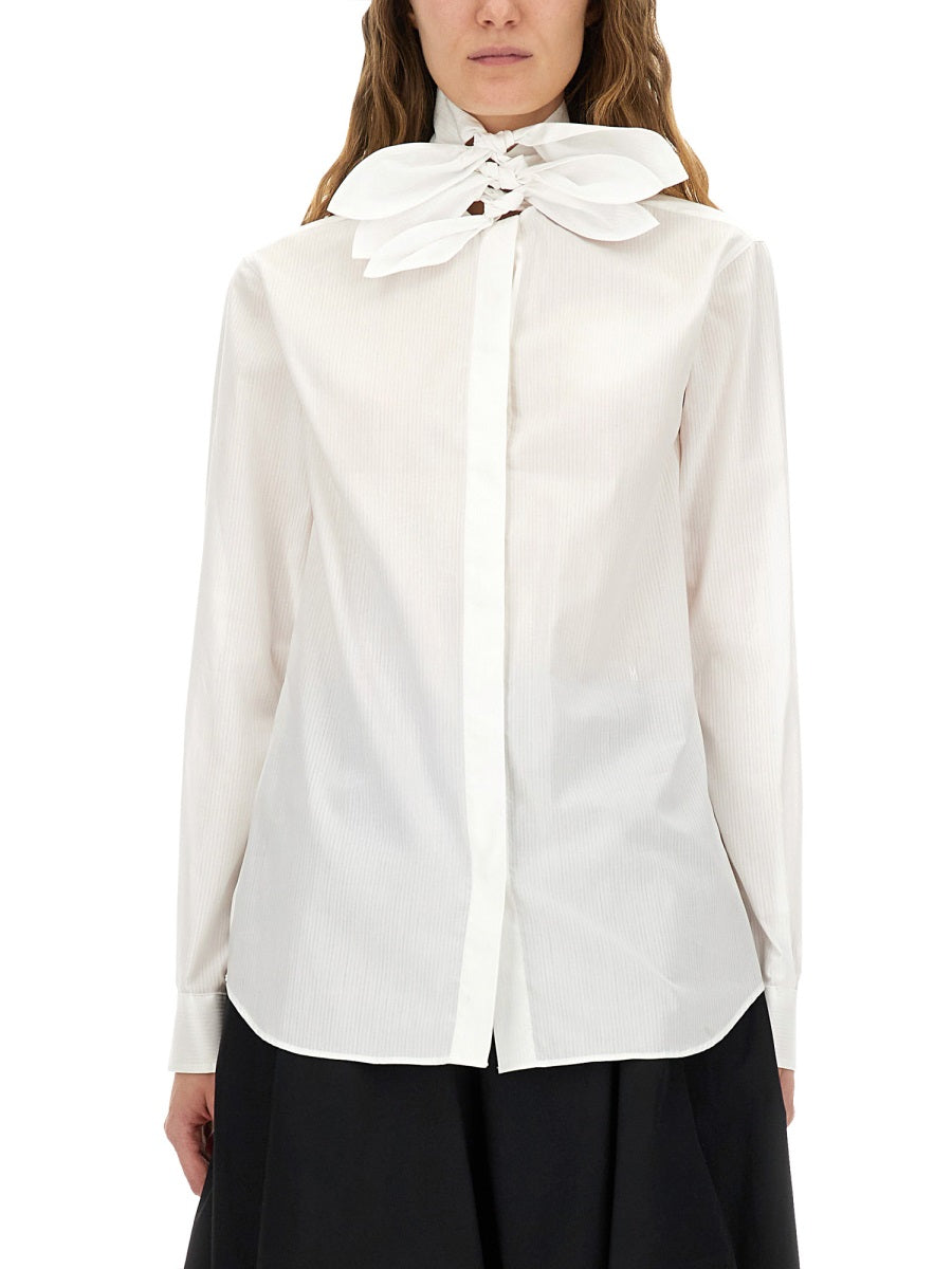 COTTON POPLIN JACQUARD SHIRT