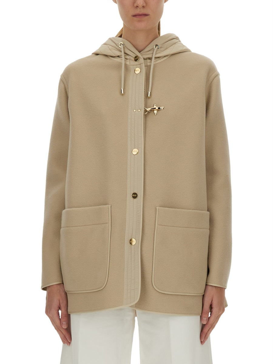 BIMATERIAL CABAN CAPE