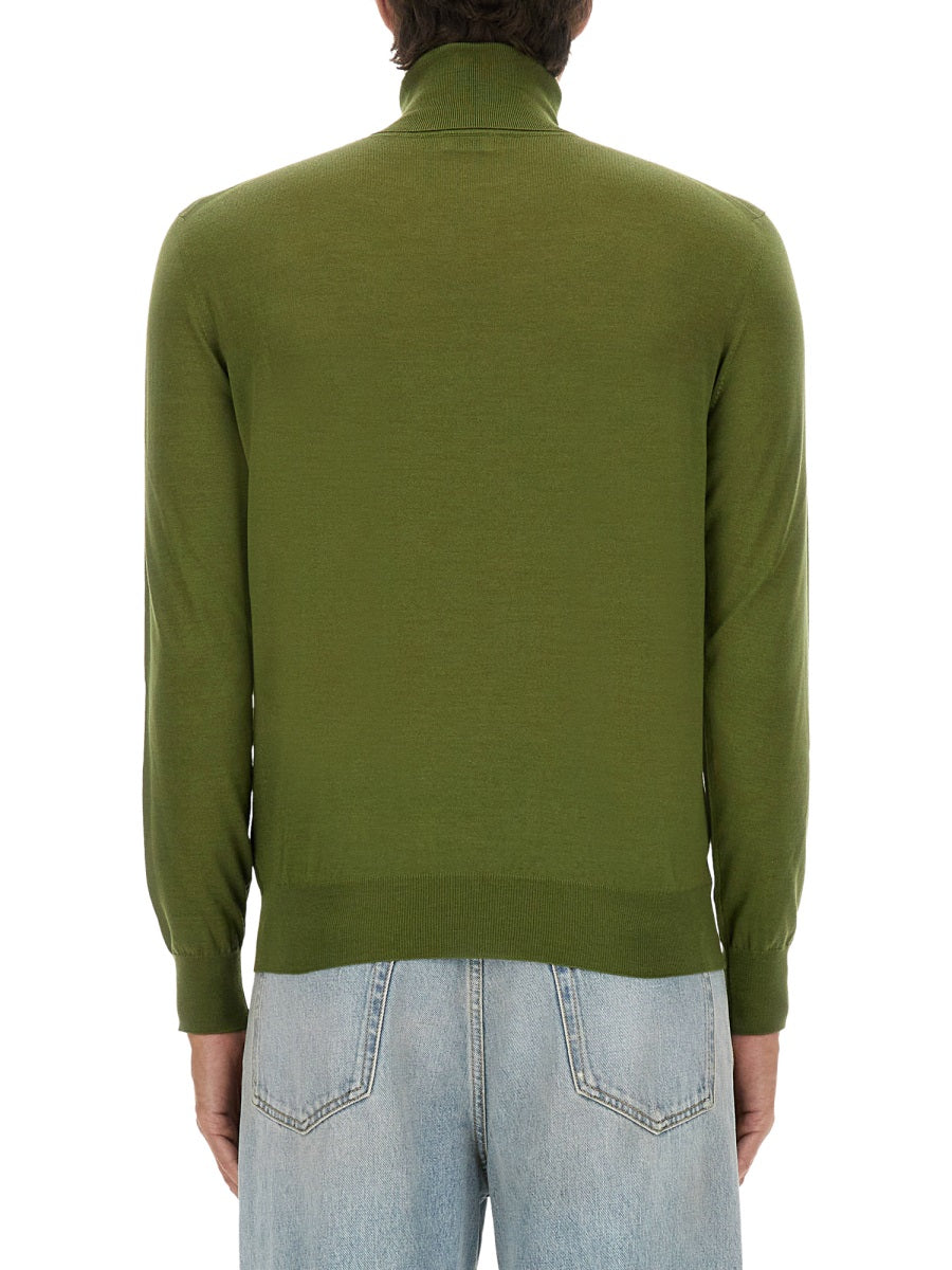 CASHMERE, WOOL AND SILK TURTLENECK