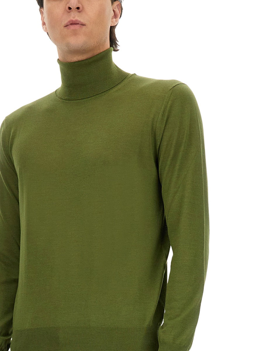 CASHMERE, WOOL AND SILK TURTLENECK