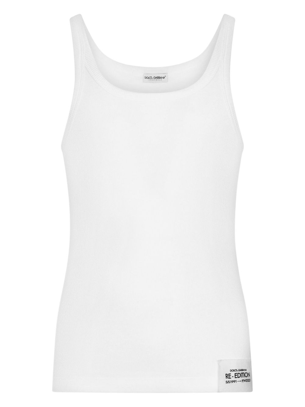 LOGO-PATCH COTTON TANK TOP