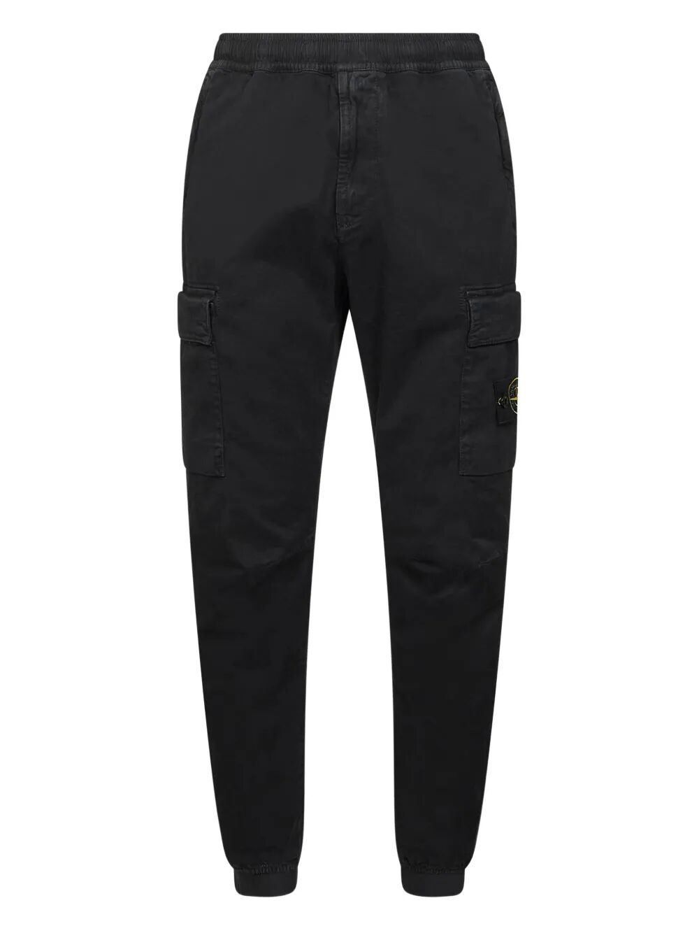 TAPERED FIT COTTON CARGO PANTS WITH ELASTICATED WAISTBAND