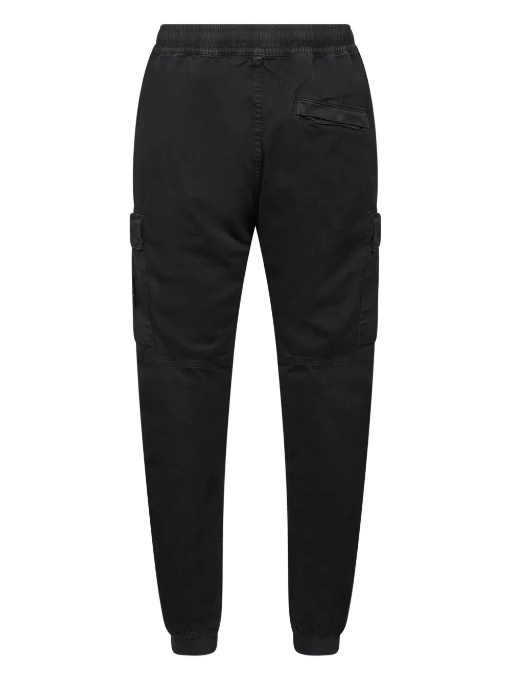 TAPERED FIT COTTON CARGO PANTS WITH ELASTICATED WAISTBAND