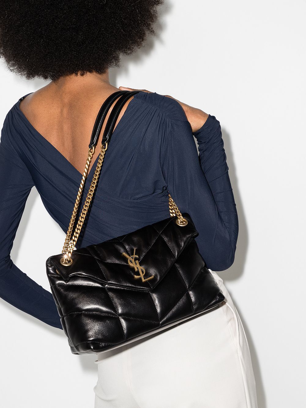 SMALL LOULOU PUFFER BAG IN NAPPA LEATHER