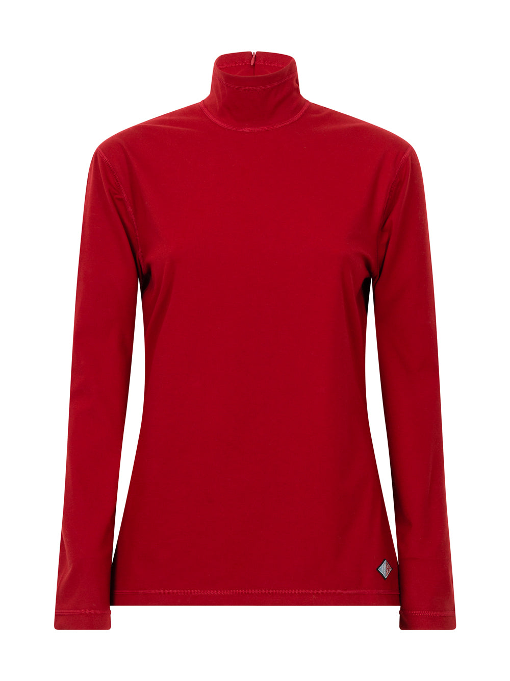 STRETCH COTTON JERSEY TURTLENECK TOP