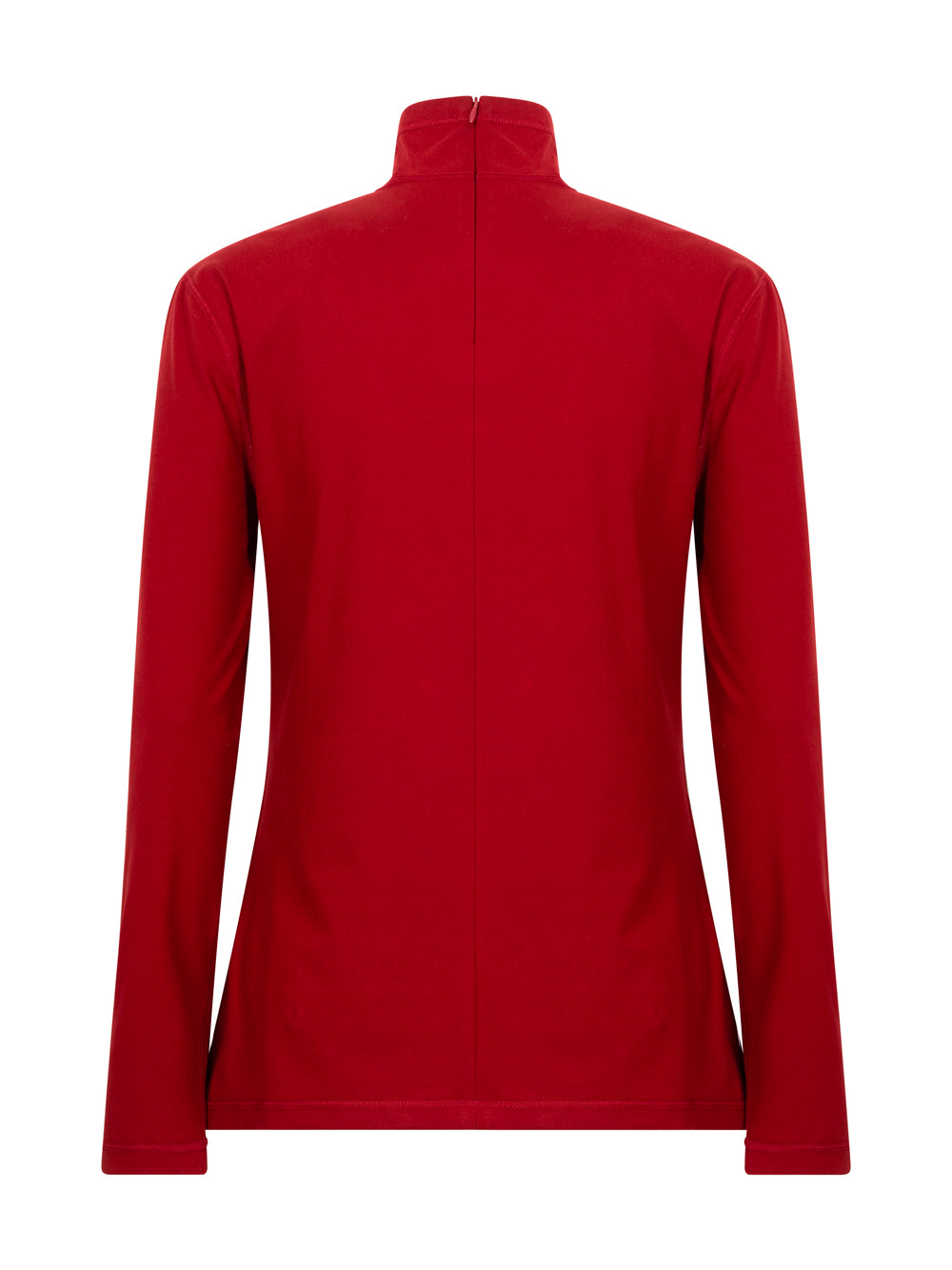 STRETCH COTTON JERSEY TURTLENECK TOP