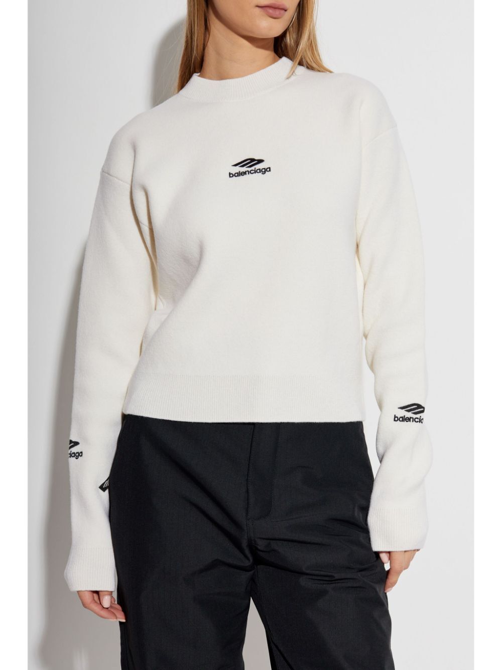 WOOL KNITTED SKI CREWNECK