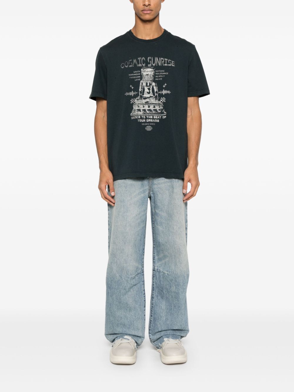 COSMIC SUNRISE-PRINT COTTON T-SHIRT