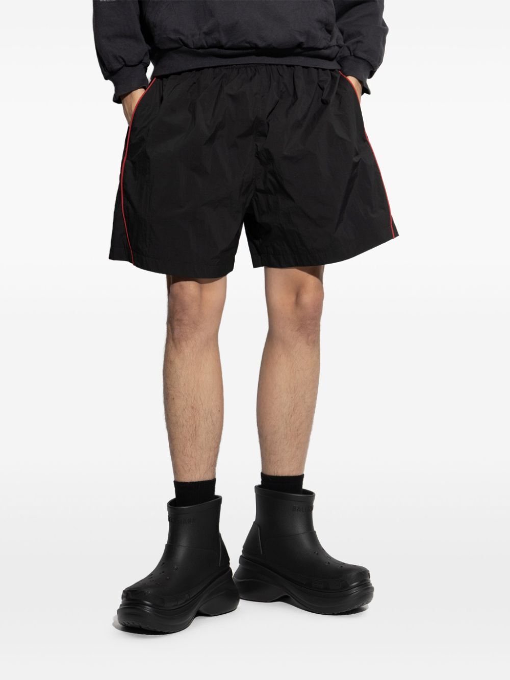 EMBROIDERED LOGO TRACKSUIT SHORTS