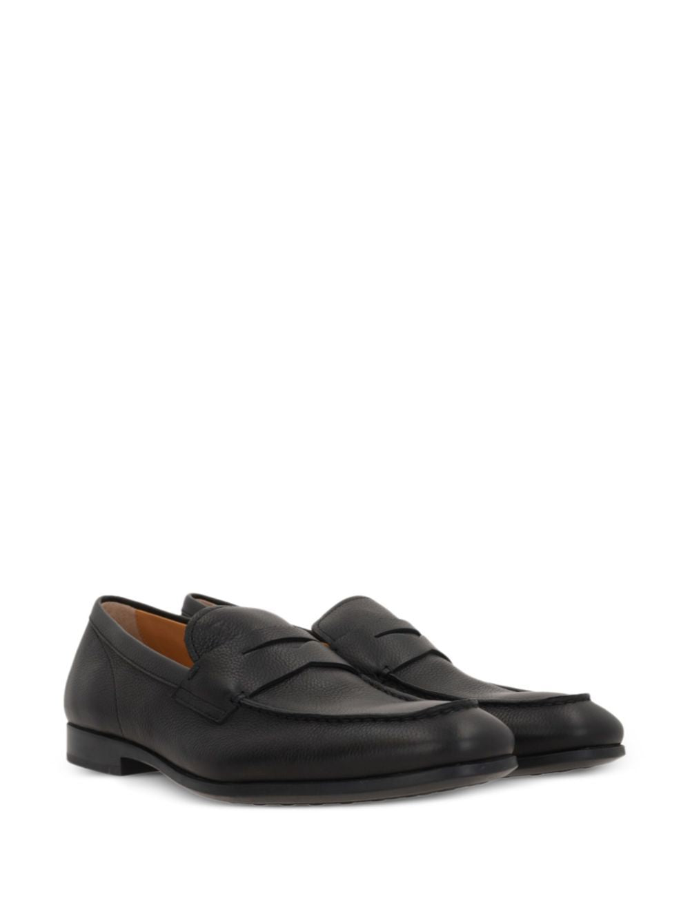 GRAINED LEATHER PENNY LOAFERS