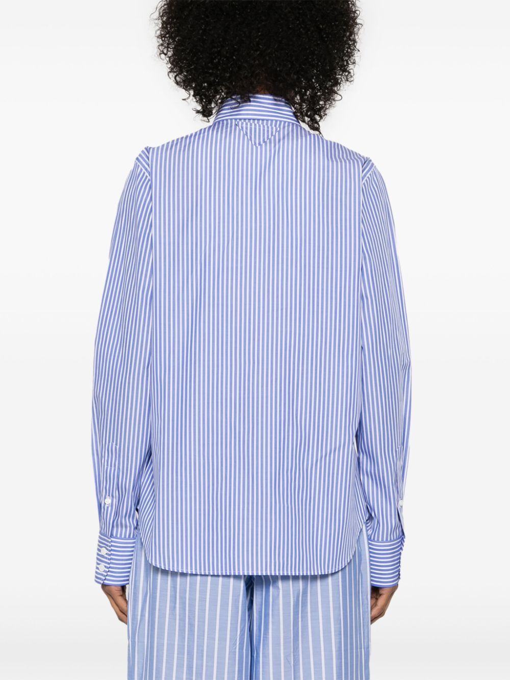 EMBELLISHED COLLAR STRIPED SHIRT