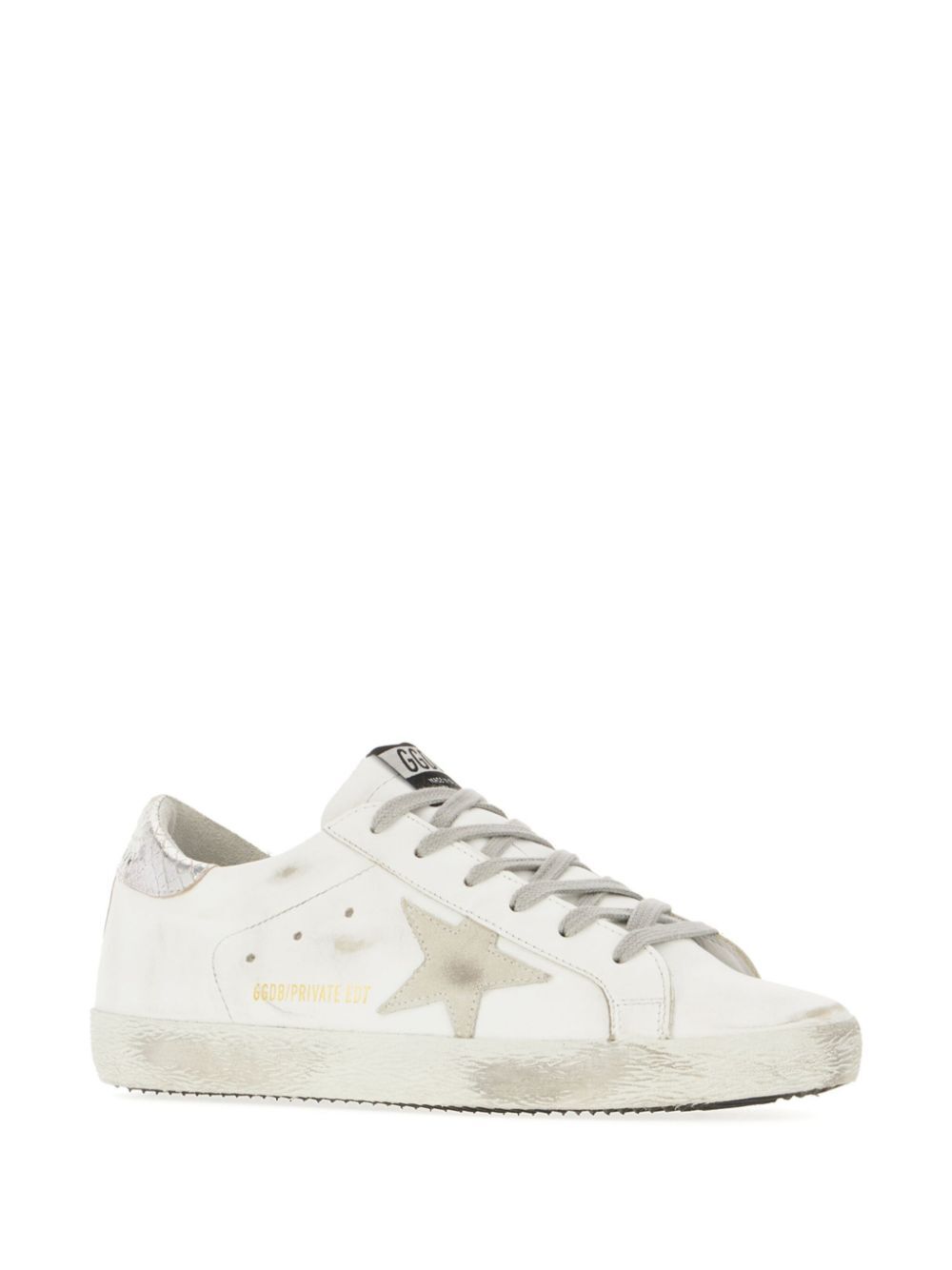 SUPER-STAR SNEAKERS WITH SUEDE STAR AND SILVER DX HEEL TAB AND GOLD SX HEEL TAB