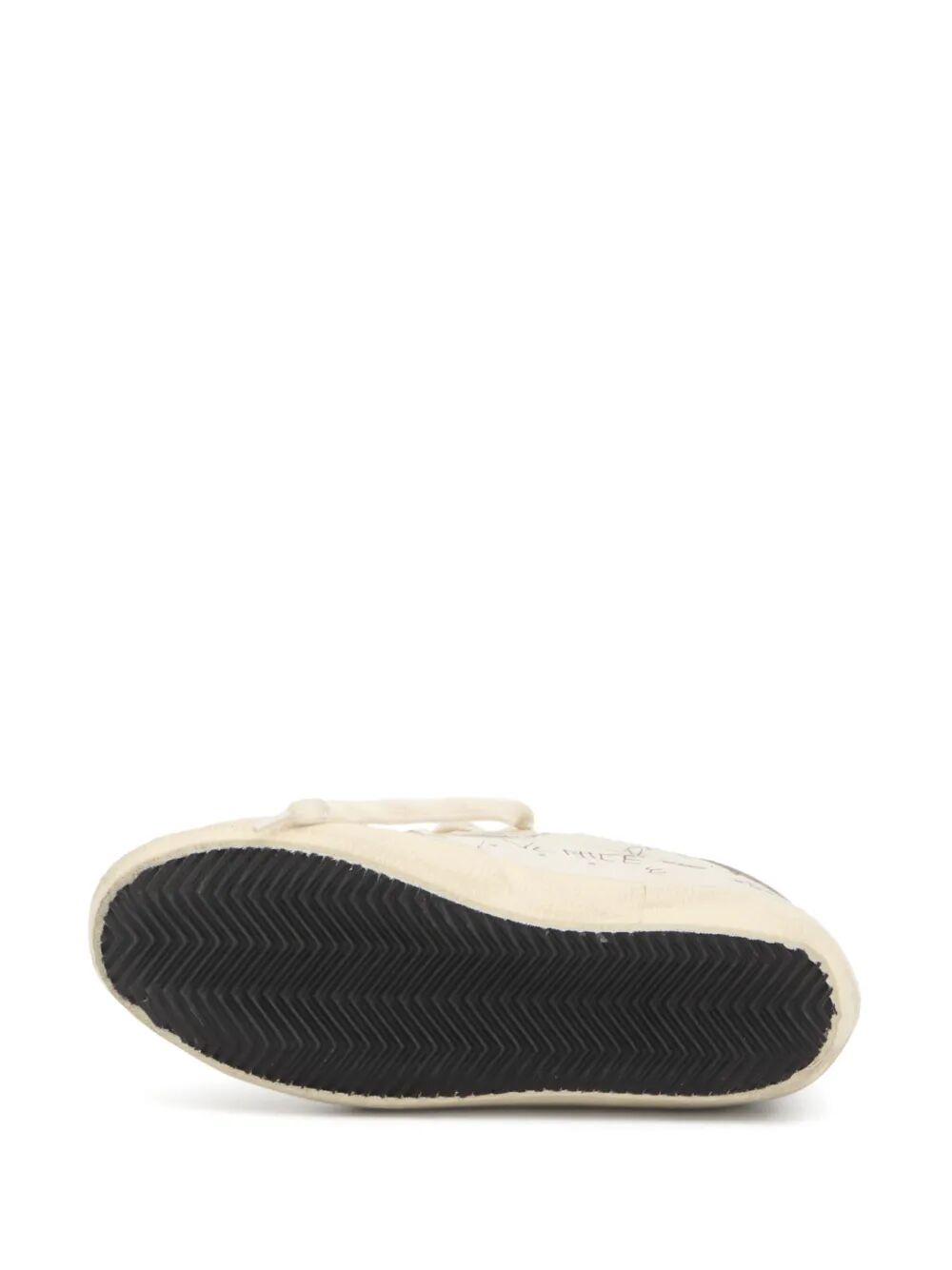 SUPER-STAR LEATHER SNEAKERS WITH SKETCHES AND SILVER HEEL TAB