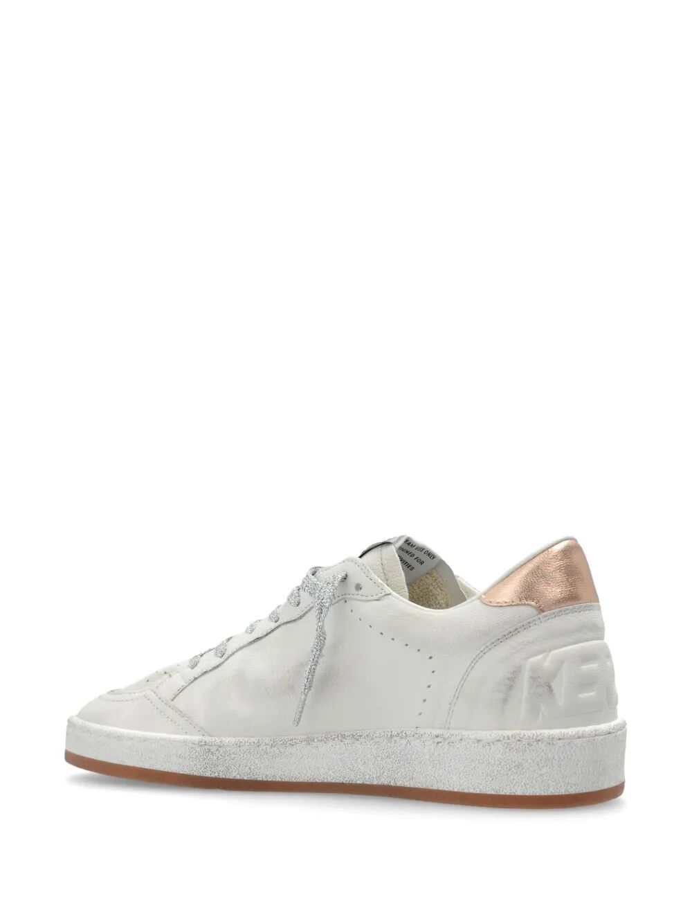 DISTRESSED EFFECT BALL STAR SNEAKERS WITH BLUE SUEDE STAR AND BRONZE LEATHER HEEL TAB