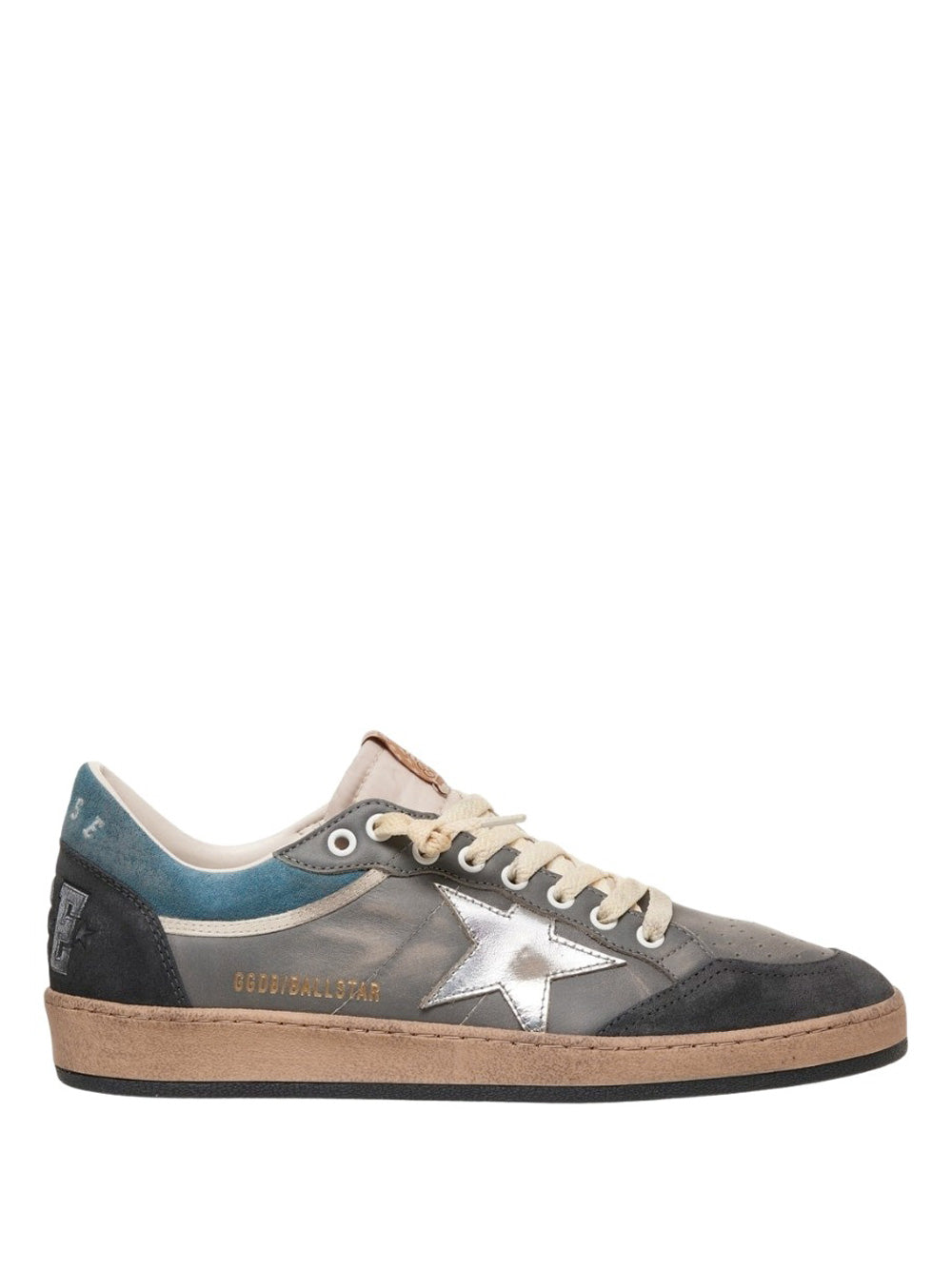 BALL STAR SNEAKERS IN SUEDE AND LEATHER WITH LAMINATED STAR