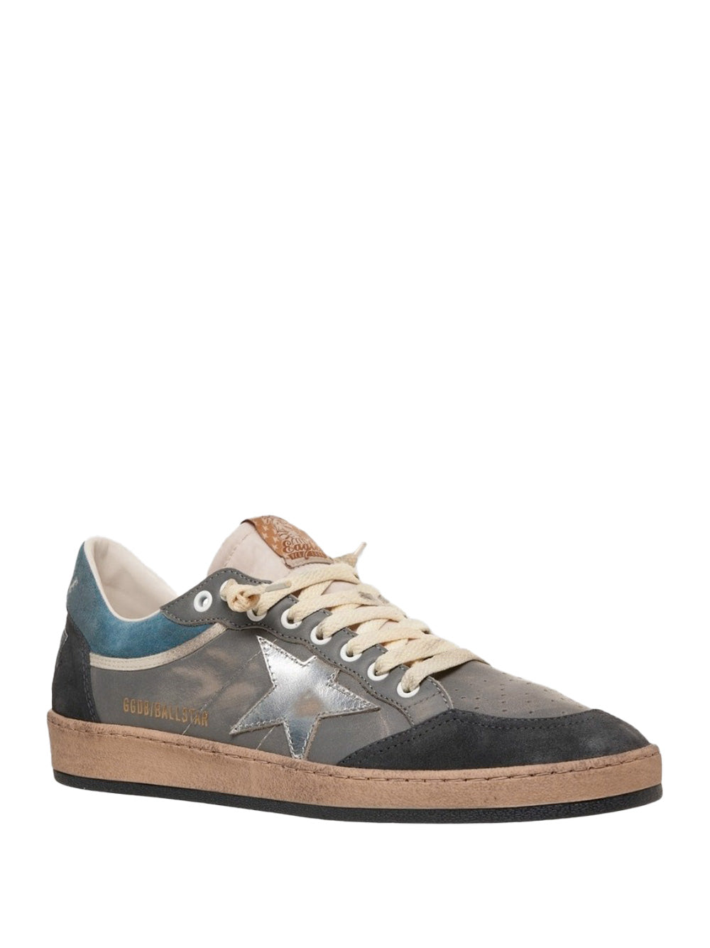 BALL STAR SNEAKERS IN SUEDE AND LEATHER WITH LAMINATED STAR
