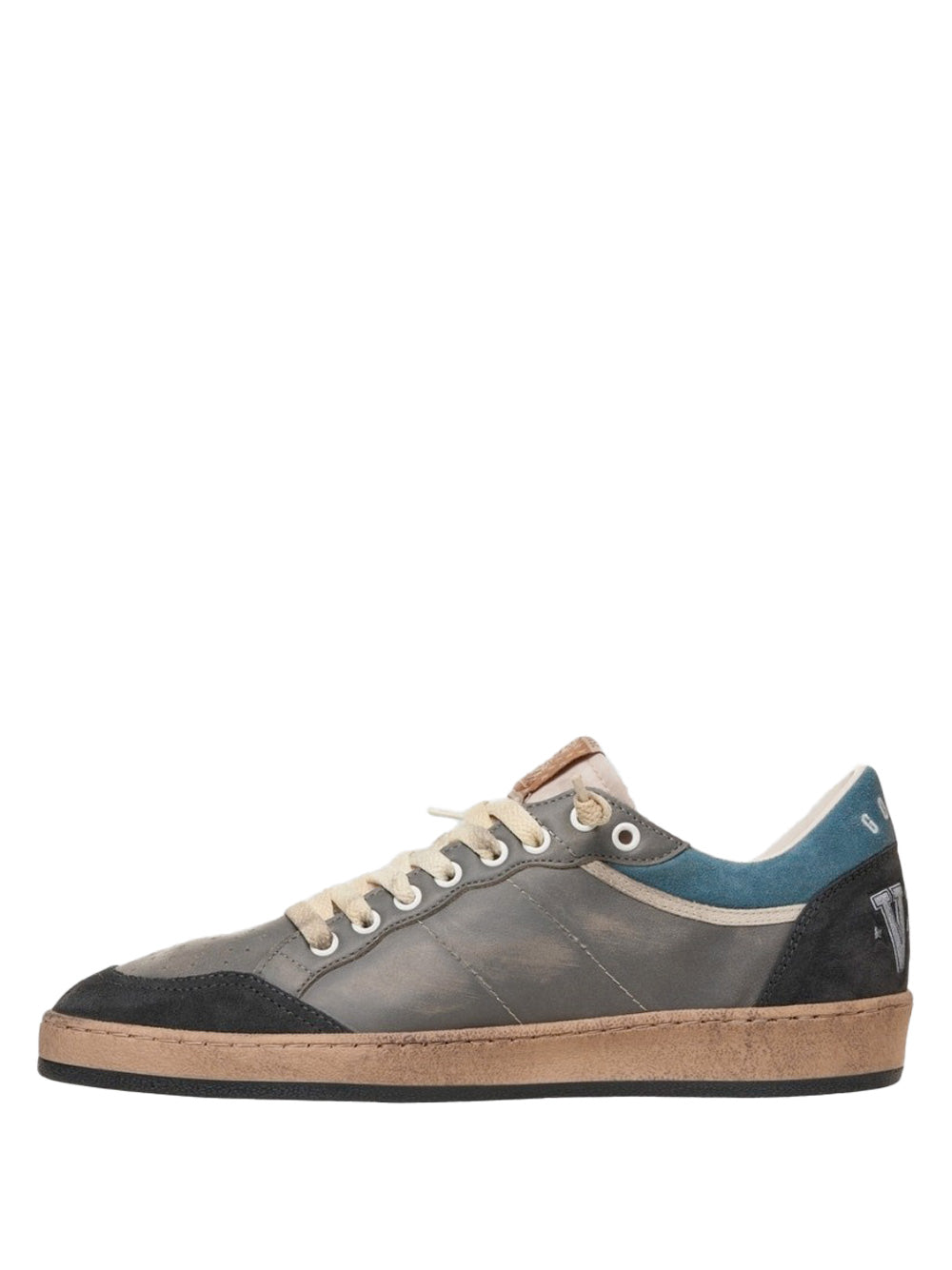 BALL STAR SNEAKERS IN SUEDE AND LEATHER WITH LAMINATED STAR