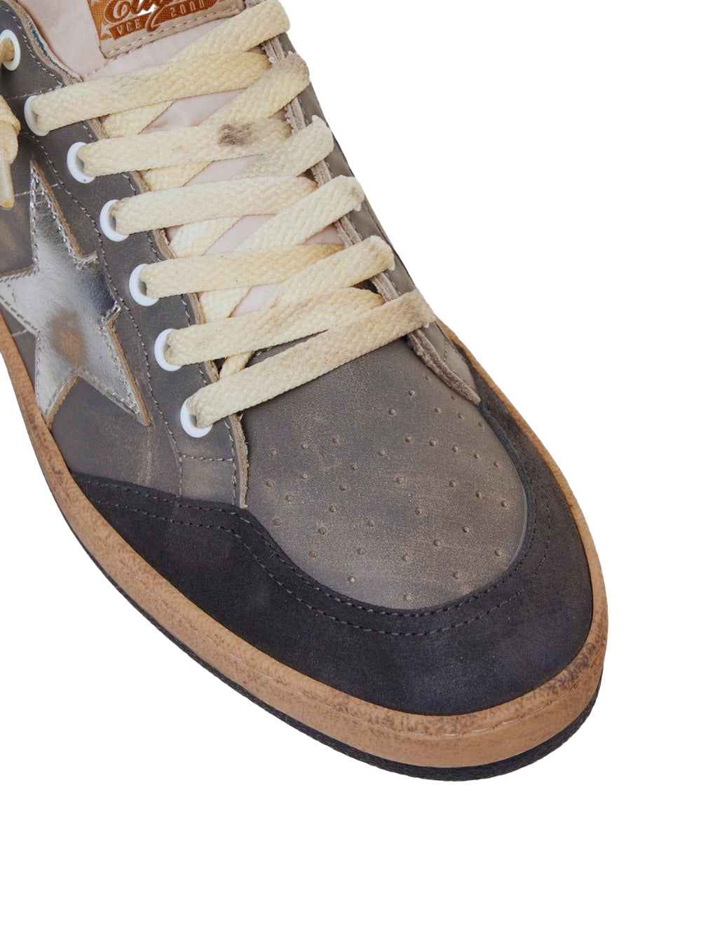 BALL STAR SNEAKERS IN SUEDE AND LEATHER WITH LAMINATED STAR